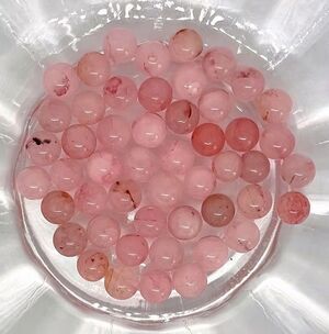 50pcs Beads for Jewelry #21700 Rose Quartz Stone Bead - 4 sets left